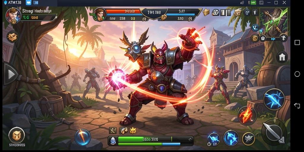Tampilan menakjubkan dari gameplay ATM138 yang strategis.