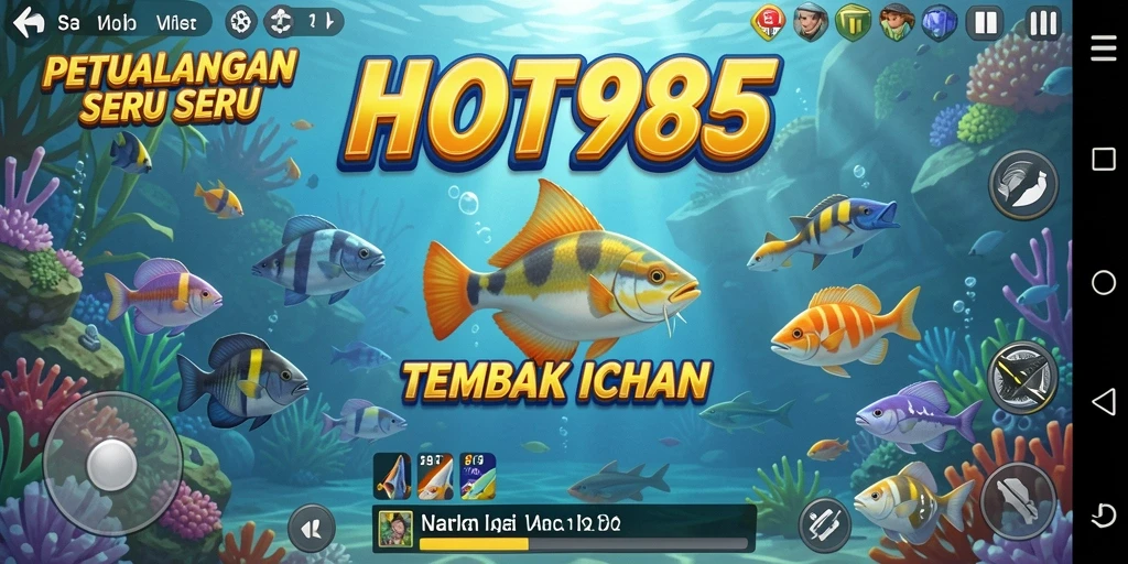 Gameplay seru dalam HOT985 saat menembak ikan.