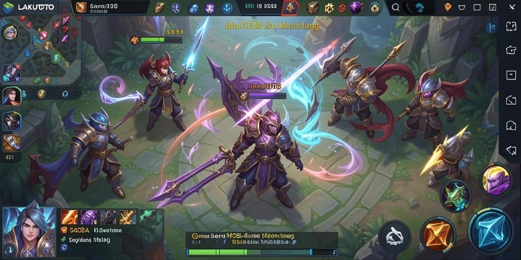 Gameplay seru dan menegangkan di arena pertarungan.