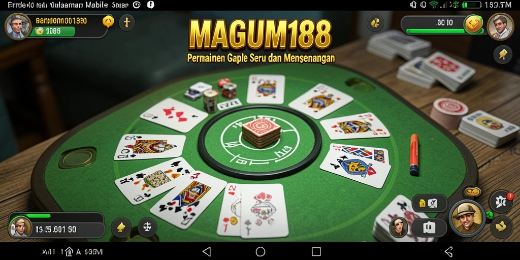 Tampilan seru gameplay Gaple di MAGNUM188.