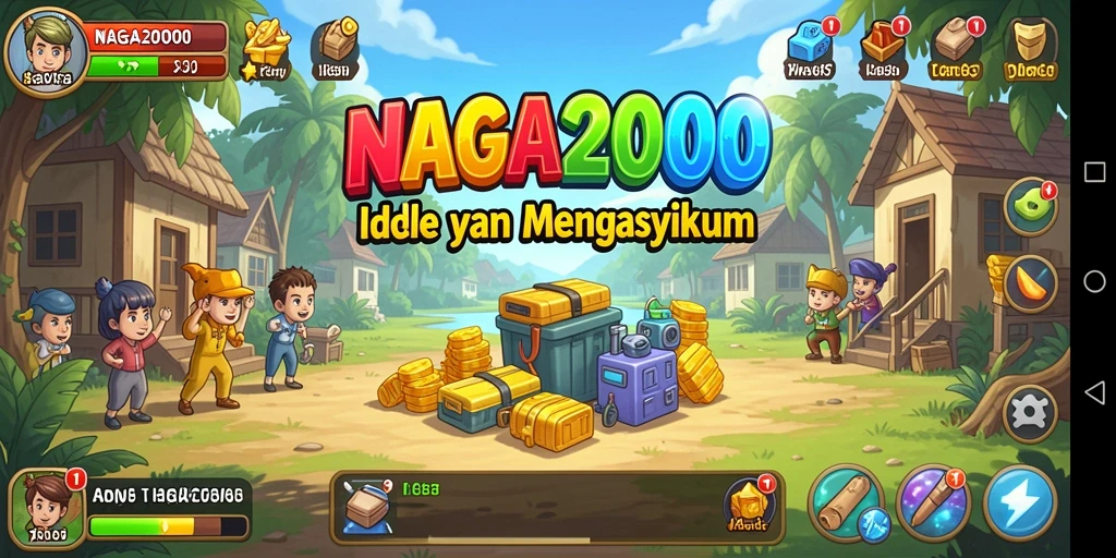 Tampilan gameplay NAGA2000 yang menampilkan aksi Idle yang menarik.