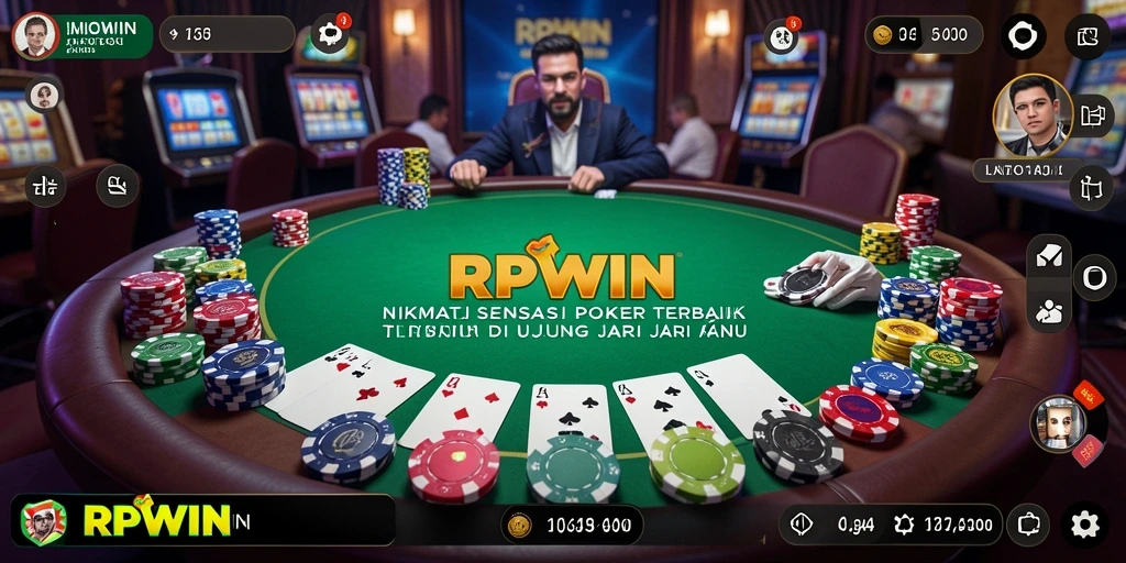 Tampilan menarik dari gameplay poker yang mendebarkan.