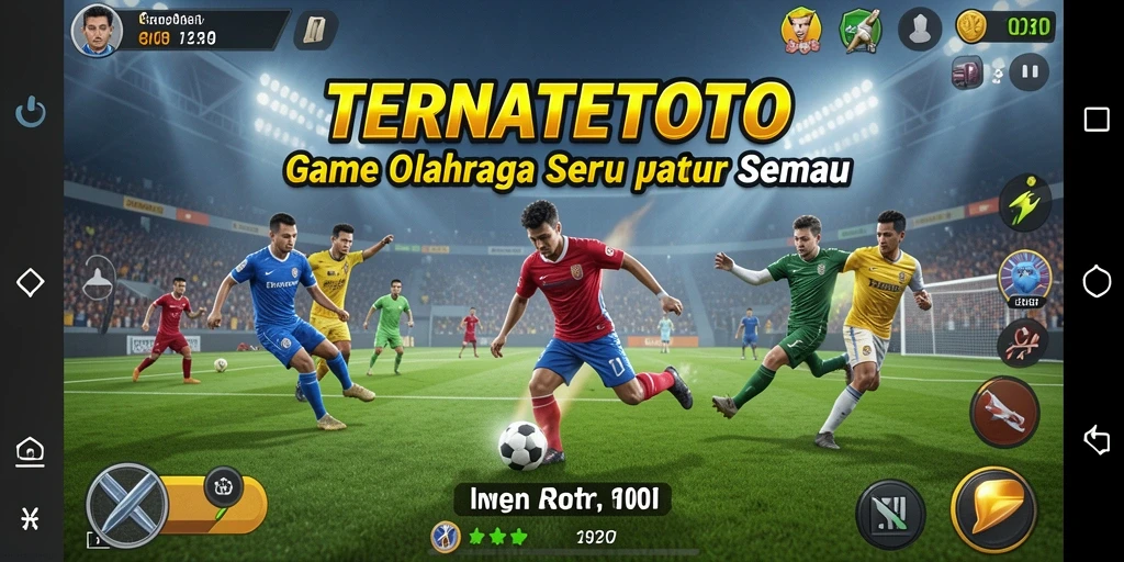 Tampilan gameplay seru TERNATETOTO dengan aksi olahraga yang mendebarkan.