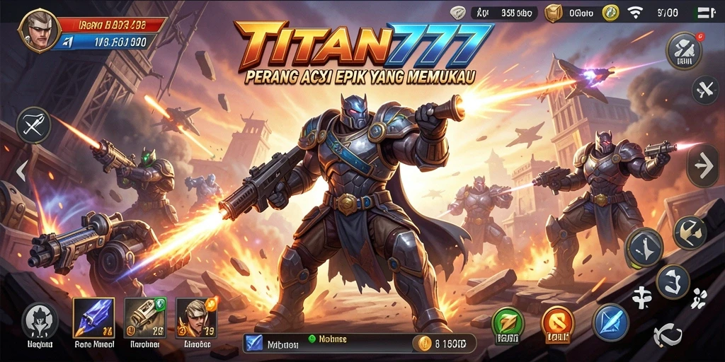 Tampilan menakjubkan dari gameplay Action dalam TITAN777.