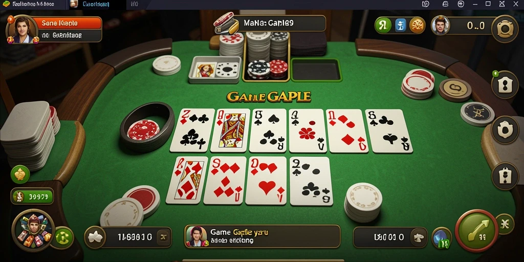 Tampilan gameplay Gaple yang seru dan menarik di V89.