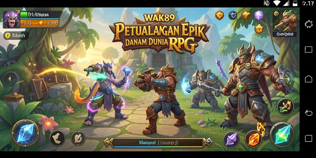 Tangkapan layar dari gameplay RPG WAK89 yang menakjubkan.