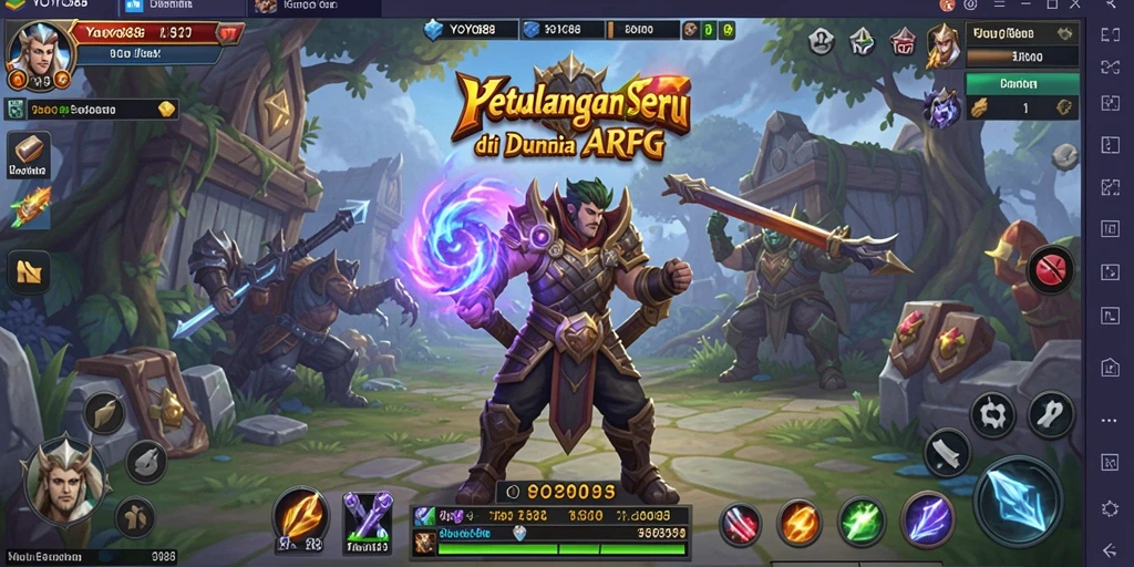 Screenshot menampilkan aksi seru gameplay ARPG di YOYO88.