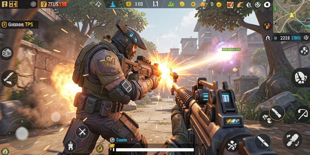 Tampilan gameplay seru dalam ZEUS138 dengan aksi tembak-menembak yang intens.
